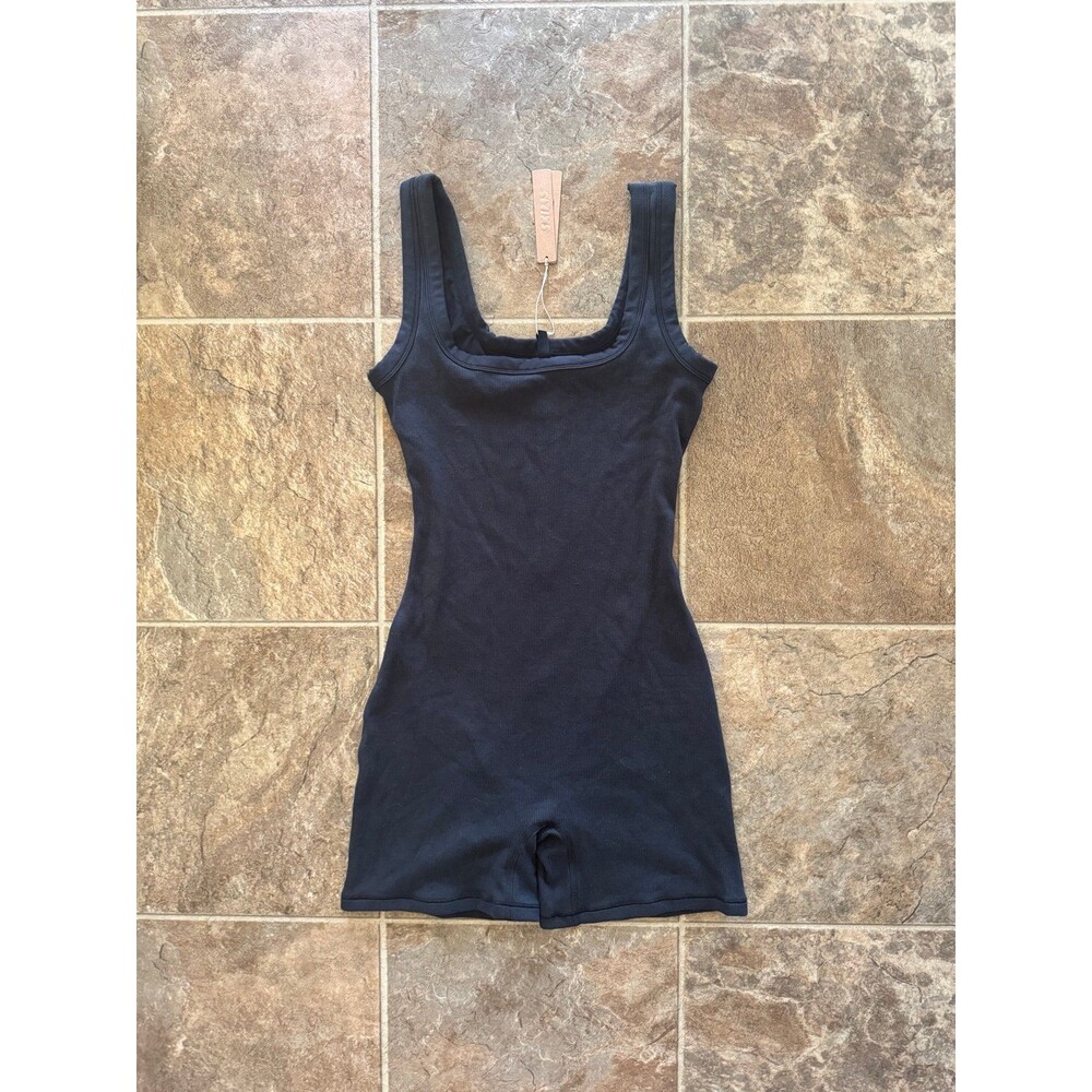 Skims Cotton Rib Onesie Soot Size Small - Picture 3 of 10